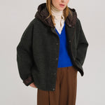 TINSELS Friends Polaire Detachable Hood Jacket in Anthracite