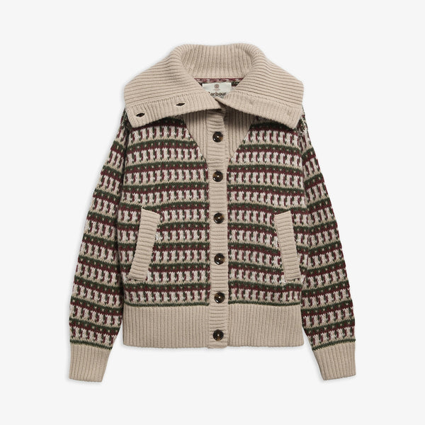 BARBOUR Burley Knitted Cardigan in Multi