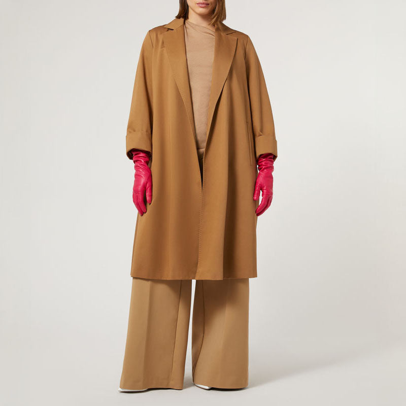 MARINA RINALDI Unito Wool & Silk Blend Sweater in Camel