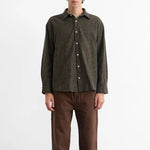 EDMMOND STUDIOS Crosswords Shirt in Plain Chocolate