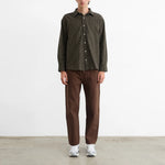 EDMMOND STUDIOS Crosswords Shirt in Plain Chocolate