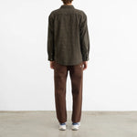 EDMMOND STUDIOS Crosswords Shirt in Plain Chocolate