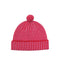 QUINTON & CHADWICK Angora Stripe Beanie Hat in Pink/Red