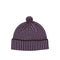 QUINTON & CHADWICK Angora Stripe Beanie Hat in Brown/Lilac