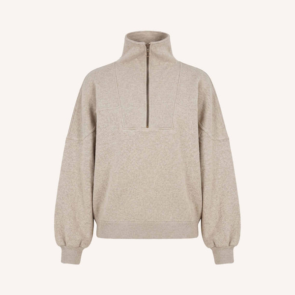 BY-BAR Roos Sparkle 1/2 Zip Jumper in Gold