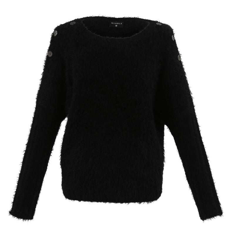 MARBLE Simple Sweater in Black