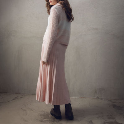 MARBLE Contrast Roll Neck Sweater in Pink Mix