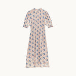 M.A.B.E Aster Print & Embroidered Midi Dress in Multi