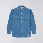 EDWIN Work Shirt in Blue Light Used