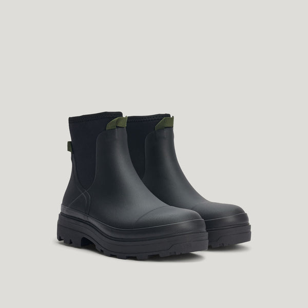 TRETORN Blasia Waterproof Rubber Chelsea Boots in Black
