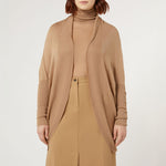 MARINA RINALDI Segovia Wool & Cashmere Cardigan in Camel