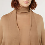MARINA RINALDI Segovia Wool & Cashmere Cardigan in Camel