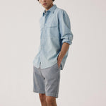 HARTFORD Faith Cotton Shirt in Light Indigo