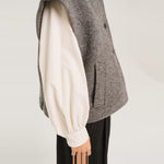 SACRECOEUR Sonny Grey Wool Vest in Grey
