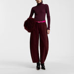 ESSENTIEL ANTWERP Kokos Colour Denim Barrel Leg Jeans in Wine