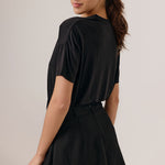 ARTLOVE Francesca V Neck T Shirt in Black