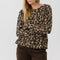 ARTLOVE Tonia L/S Leopard Print T Shirt in Brown