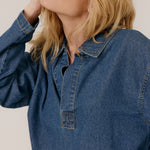 ARTLOVE Traute Denim Blouse in Blue