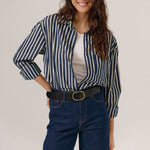 ARTLOVE Claire Striped Shirt in Navy