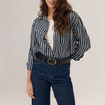 ARTLOVE Claire Striped Shirt in Navy