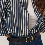 ARTLOVE Claire Striped Shirt in Navy