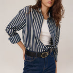 ARTLOVE Claire Striped Shirt in Navy