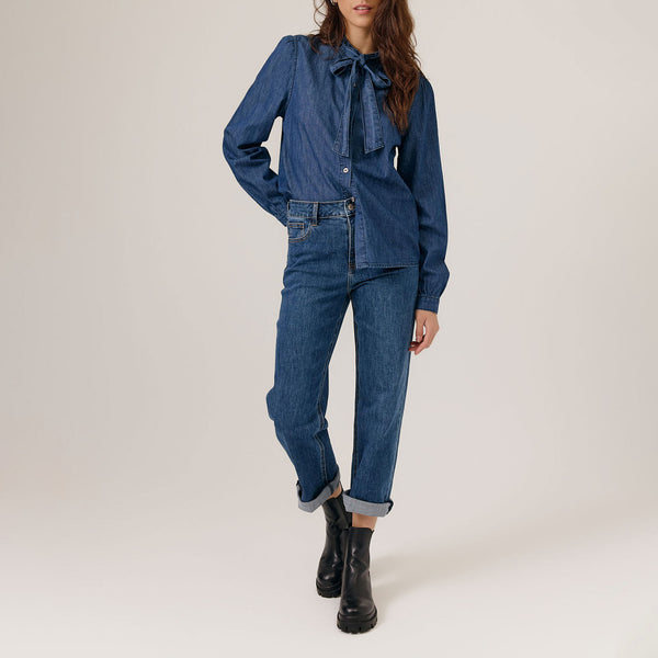 ARTLOVE Clemence Denim Shirt in Denim Blue