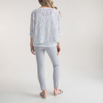 MARBLE Printed Top with Vest Top in Grey Combo