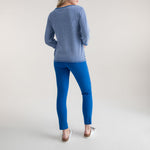 MARBLE Lightweight Jumper in Sky Blue/White