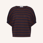 BY-BAR Merle Big Stripe Top in Coffee Bean