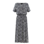 MARBLE Floaty Dress in Ink Blue/White