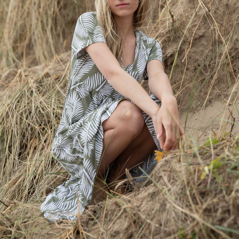MARBLE Easy Dress in Leaf