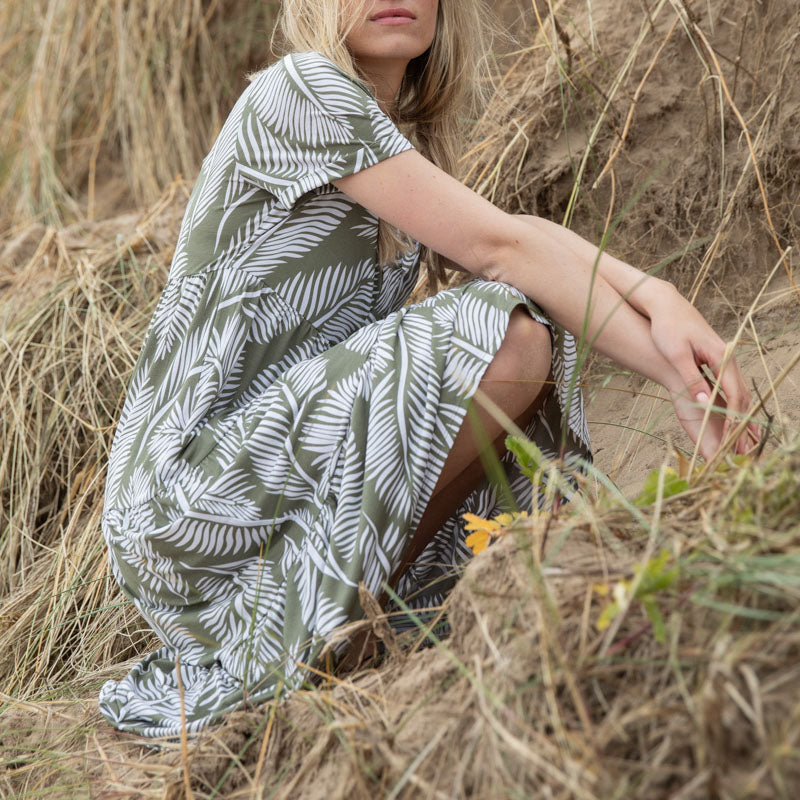 MARBLE Easy Dress in Leaf