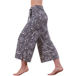 MARBLE Easy Flowing Wide Leg Trousers in Black Combo