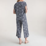 MARBLE Easy Flowing Wide Leg Trousers in Black Combo