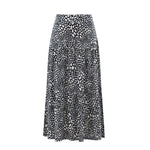 MARBLE Easy Flowing Midi Skirt in Black Combo