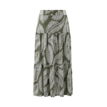 MARBLE Classic Summer Skirt in Khaki Combo