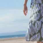 MARBLE Classic Summer Skirt in Khaki Combo