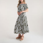 MARBLE Classic Summer Skirt in Khaki Combo