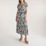 MARBLE Classic Summer Skirt in Khaki Combo