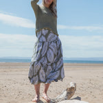 MARBLE Classic Summer Skirt in Khaki Combo
