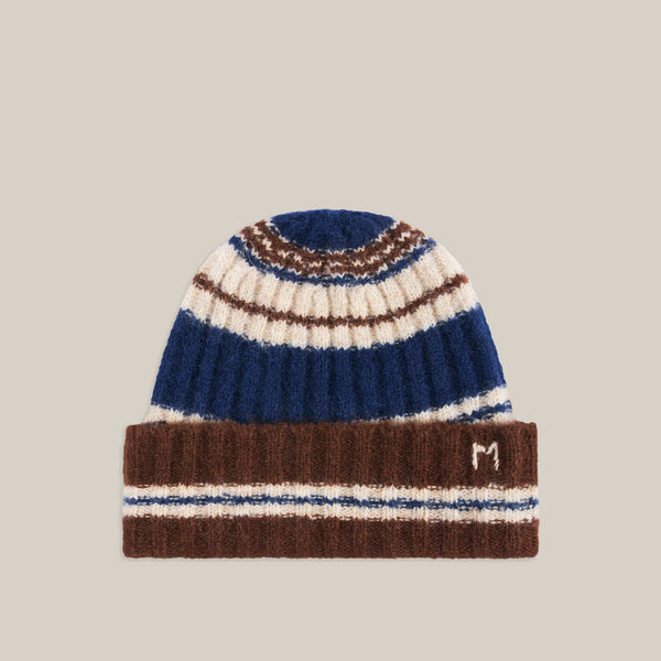 MOISMONT Skye No217 Stripe Beanie Hat in Joker Comedia