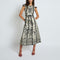 SOPHIE + LUCIE Christian Embroidered Dress in Cream/Black