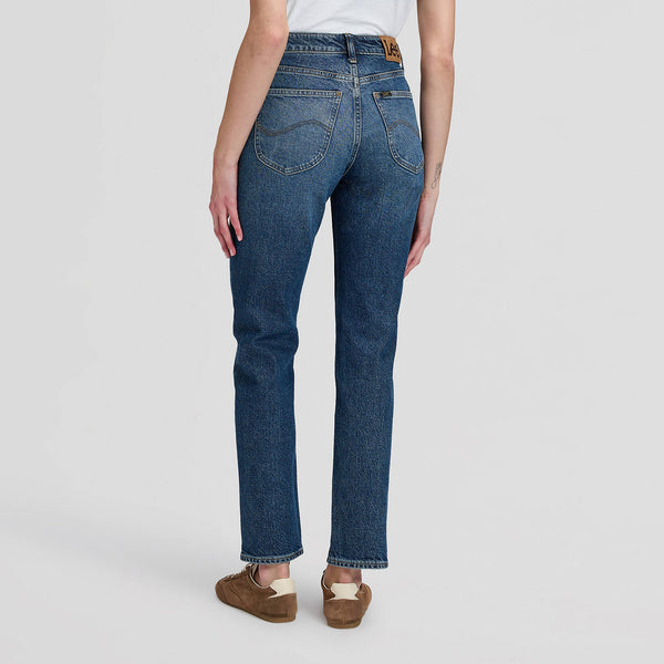 LEE Carol High Rise Straight Leg Jeans in Dark Cobalt