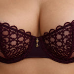 AUBADE Eloge du Desir Half Cup Bra in Deep Berry