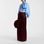 ESSENTIEL ANTWERP Karmen Wide Leg Trousers in Wine