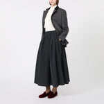 WEEKEND MAX MARA Inserimento - WKILegume Lace Trim Shirt with Detachable Sash Tie in Optical White