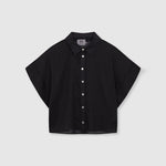 BEATRIZ FUREST Rebeca Short Sleeve Shirt in Black