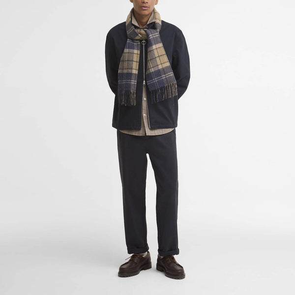 BARBOUR Dramside Reversible Scarf in Birchwood Dress Tartan