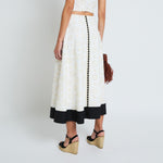 SOPHIE + LUCIE Moira Die-Cut Flower Skirt in Cream